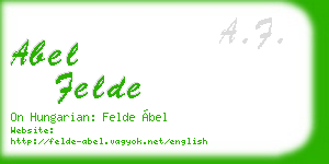 abel felde business card